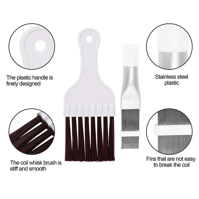 3 Pieces Air Conditioner Condenser Fin Comb, Fin Cleaning Brush Air Conditioner Fin Cleaner Refrige