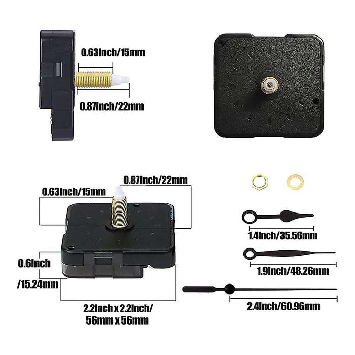 3 Pieces Clock Movements Diy Wall Clock Battery Operated Mechanism Clock Matching Parts and Pointers