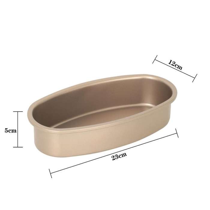 3 Pieces Non Stick Oval Shape Cake Cheesecake Loaf Bread Mold Baking Tray for Oven and Baking