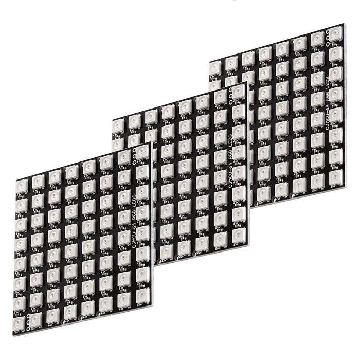 3 x U 64 LED Matrix Panel CJMCU-8X8 Module Compatible with for and for Raspberry Pi