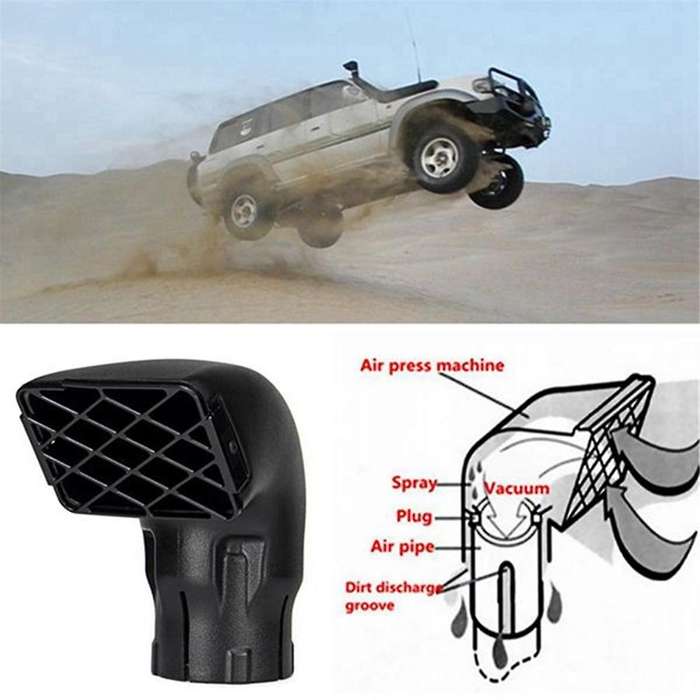 3.0inches Car Universal Snorkel Inlet Air Intake Pipe Wading Throat for Off-Road Mud