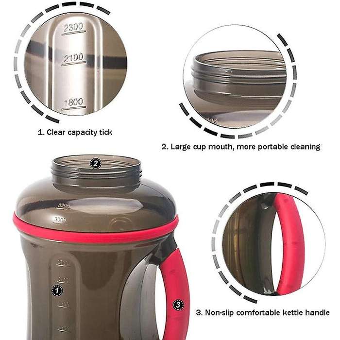 3.2L Sports Bottle Portable Large-Capacity Water Bottle for Outdoor Camping Fitness Gym Exercise