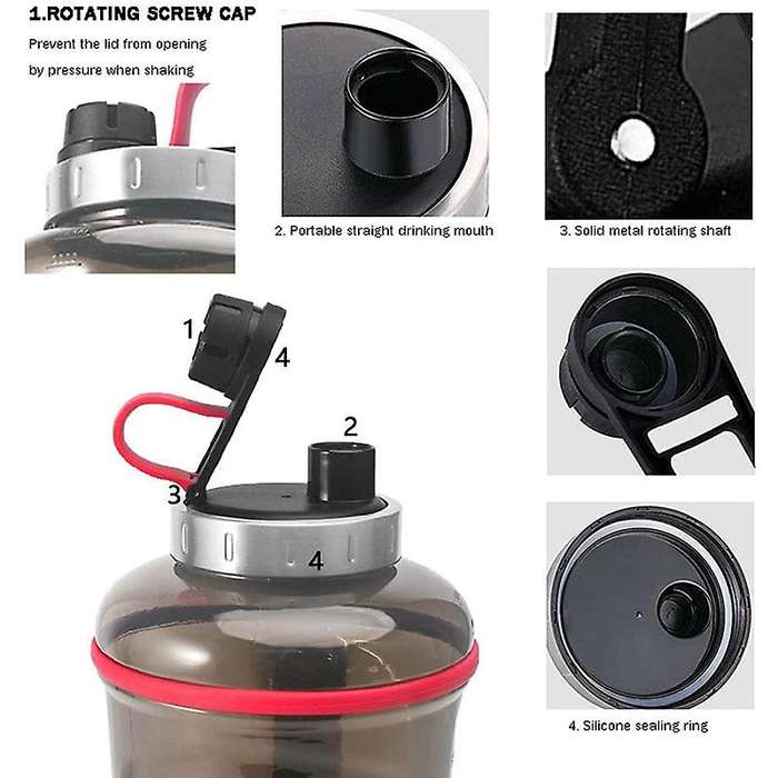 3.2L Sports Bottle Portable Large-Capacity Water Bottle for Outdoor Camping Fitness Gym Exercise