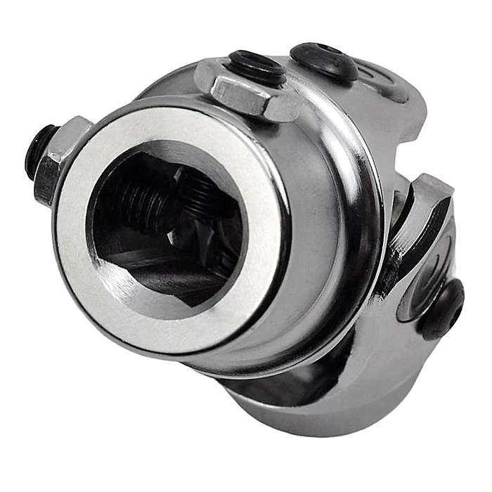 3/4IN 36 Spline X 3/4IN DD Steering Universal Joint Chrome Single U Joint Shaft / U Joint Coupler /
