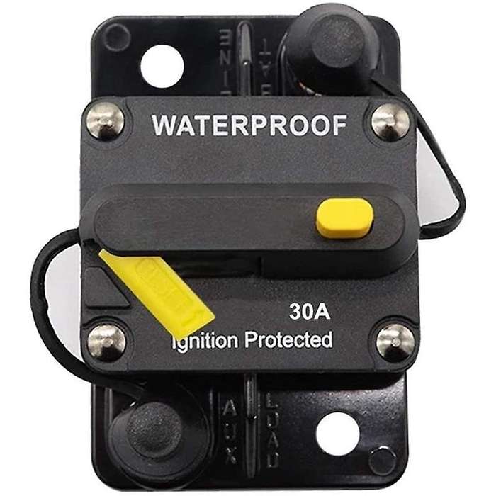 30 Amp Circuit Breaker 12V- 48V DC Manual Reset for Trolling Motor Rv Marine Boat Vehicles System Pr