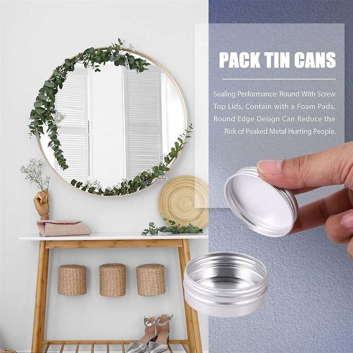 30 Pack Screw Top Lip Balm Tins Containers Lids (1oz)