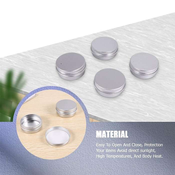 30 Pack Screw Top Lip Balm Tins Containers Lids (1oz)