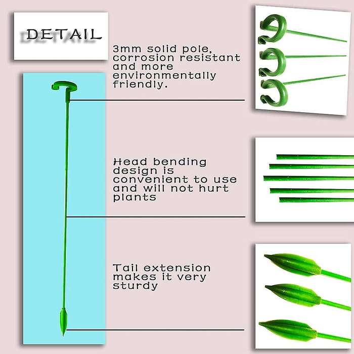 30 Pack Plant Support Stakes, Garden Single Stemmed Plant Support Plant Stakes, Plant Prop, Plant S