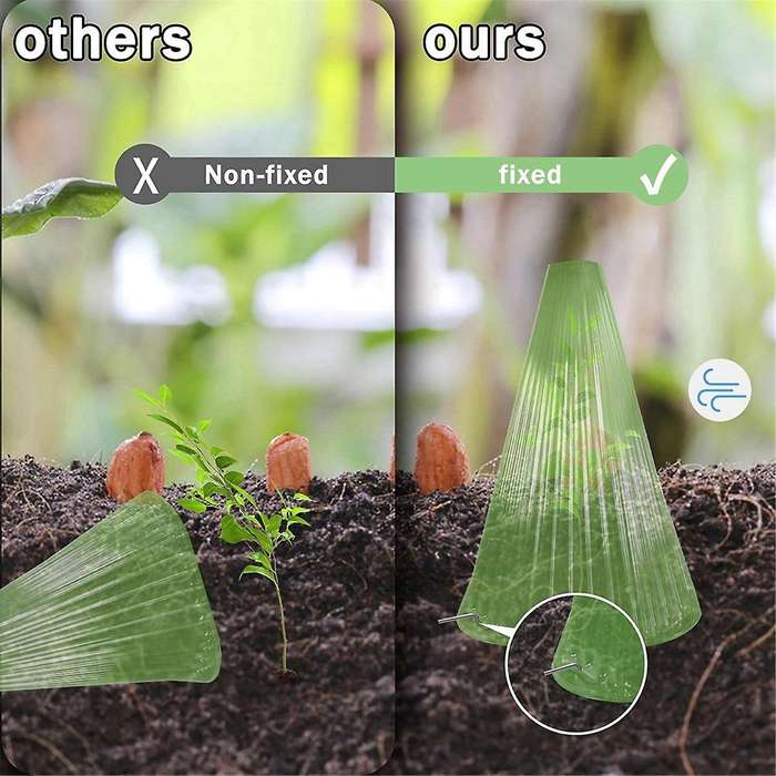 30 Pack Garden Plants Cloches,reusable Bell Plant Cover,plant Covers Protectors From Animals Snails