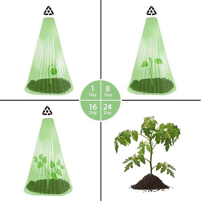 30 Pack Garden Plants Cloches,reusable Bell Plant Cover,plant Covers Protectors From Animals Snails