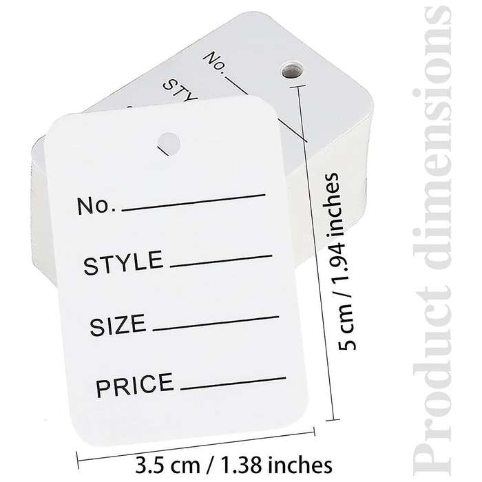 3000 Price Tags, 4.9cm X 3.5cm White PaperLabels Clothes Size Tags, Make Labels Clothing Labels