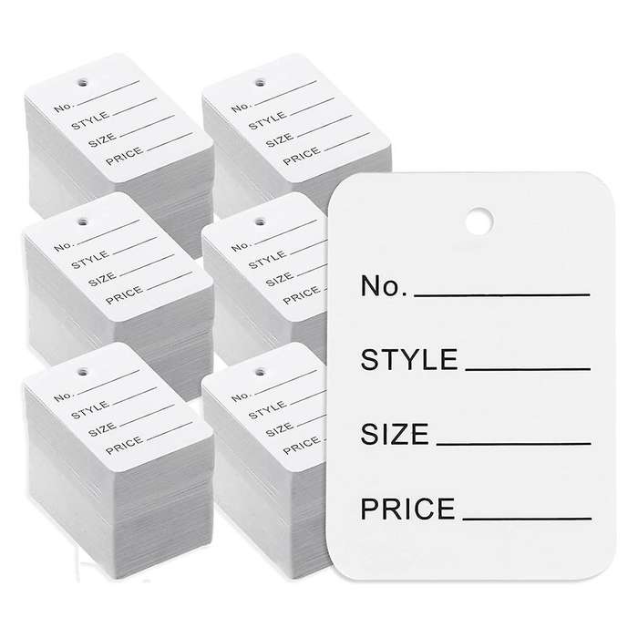 3000 Price Tags, 4.9cm X 3.5cm White PaperLabels Clothes Size Tags, Make Labels Clothing Labels