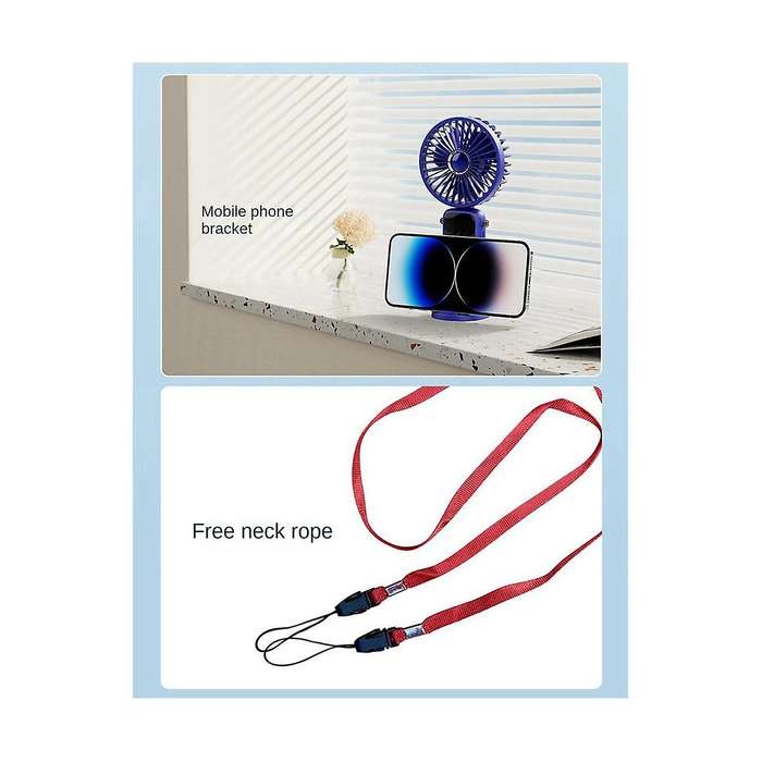 3000MAh Summer Handheld Fan Portable Folding Fan USB Charging High Wind Power Fan with LED Screen fo