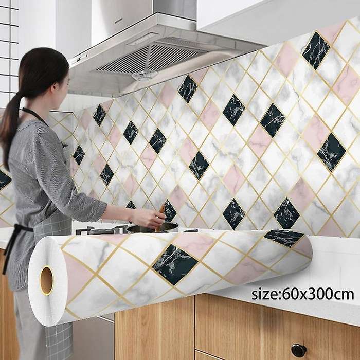 300cm Wallpapers Aluminum Coating Waterproof Room Kitchen Self Adhesive Contact Wall Stickers Home