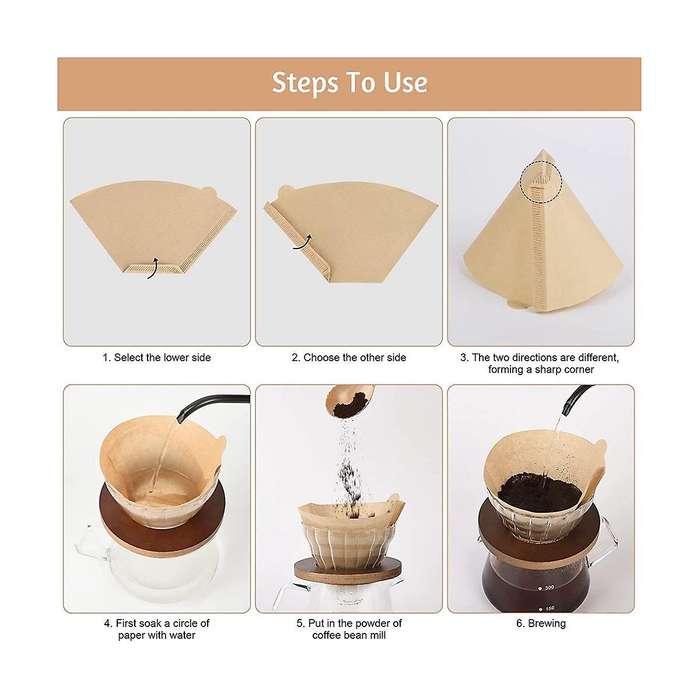 300pcs Coffee Filters 4 Disposable Coffee Filters 4 Cone Paper for Pour Over Coffer Makers/coffee D