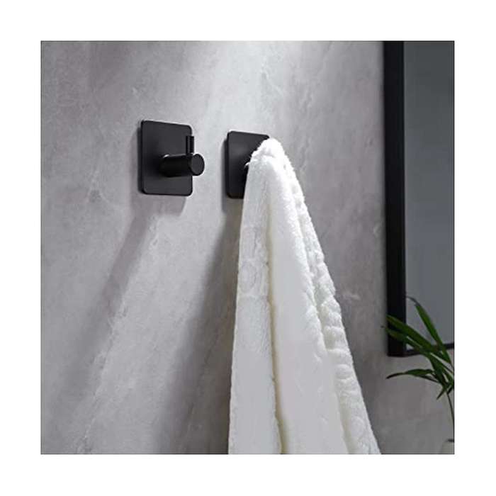 304 Stainless Steel Strong Steel Sticky Hook Free No Hole Single Hook Hook Bathroom Kitchen Door Me
