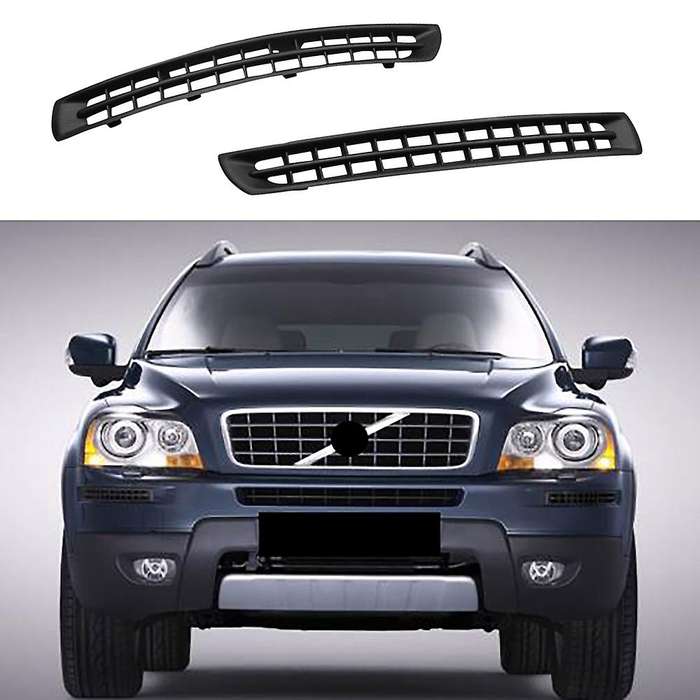 30678953 30678954 Black Pair Left Right Front Bumper Cover Trim Grille for XC90 2007-2014