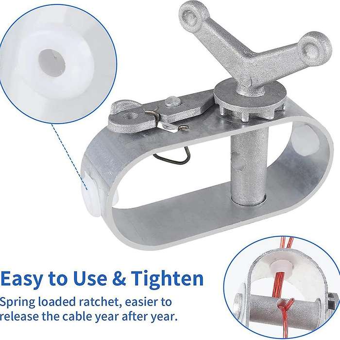 30M Swimming Pool Cover Cable & Winch Kit,Pool Cover Cable and Ratchet for Swimming Pool Covers,30M