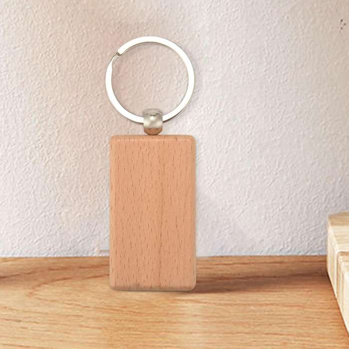 30Pcs Blank Wooden Key Chain Diy Wood Keychains Key Tags Can Diy Gifts