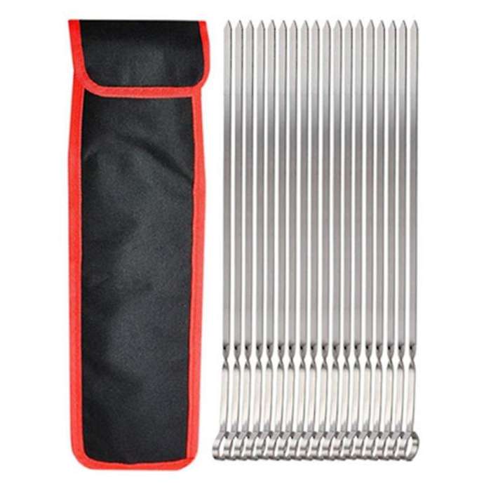30Pcs Barbecue Set Set Stainless Steel Twisted Skewers