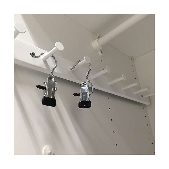 30pcs Legging Organizer for Closet Pants Hangers Space Saving Portable Stainless Steel Single Clips