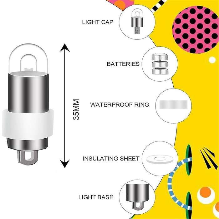 30Pcs LED Balloon Lights,Waterproof Mini LED Balloons Lights,Warm White for Paper Lantern, Balloon L
