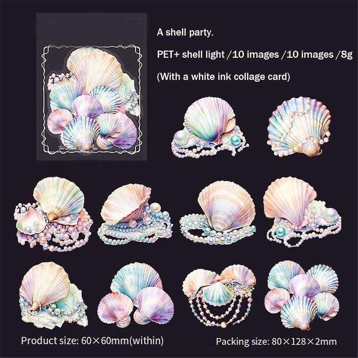 30Pcs Stickers for Girls Marine Animals Stickers, PET Waterproof Gold Holographic Outlines Vibrant C