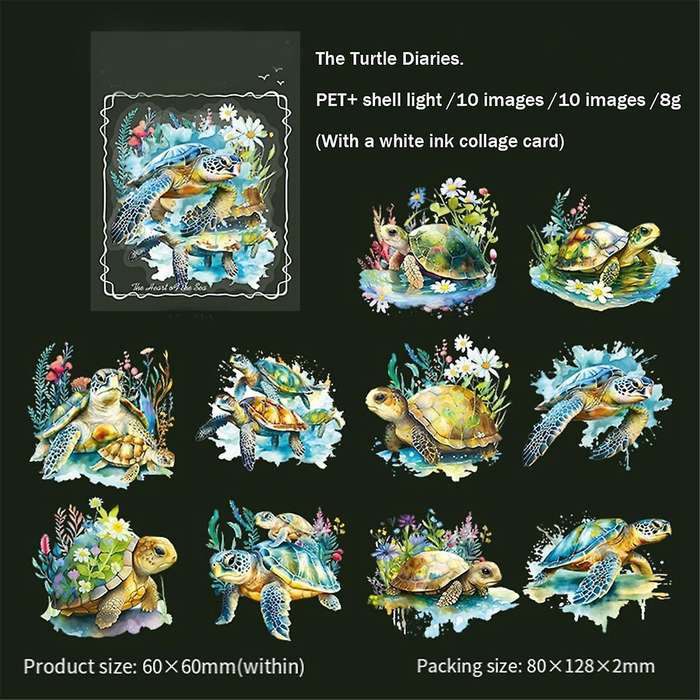 30Pcs Stickers for Girls Marine Animals Stickers, PET Waterproof Gold Holographic Outlines Vibrant C