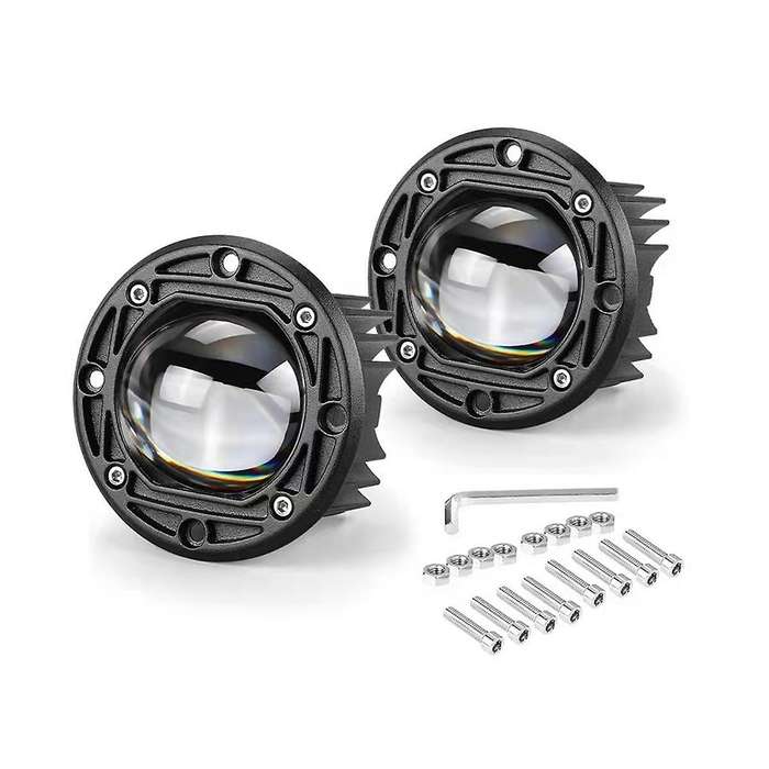 30w Yellow White Colour 12v Led Round Spotlight 3inch Front Bar Fog Light Suitable for Motorbikes B