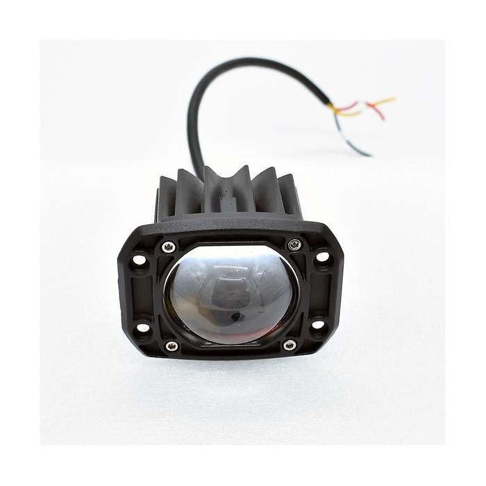 30w Yellow White Colour 12v Led Square Spotlight 3inch Front Bar Fog Light Suitable for Motorbikes