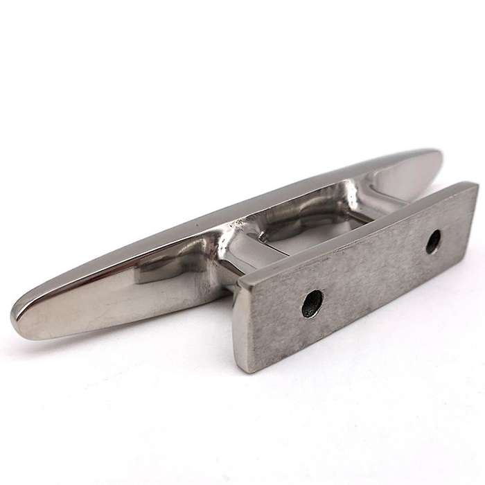 316 Stainless Steel Polished Combo Mooring Cleat 2 Hole Hardware Boat Cleats for Marine Boat Deck Ro
