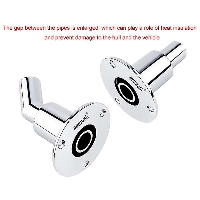 316 Stainless SteelThru Hull Exhaust Skin Fitting Tube Pipe Socket Hardware Part of Air Heater for M
