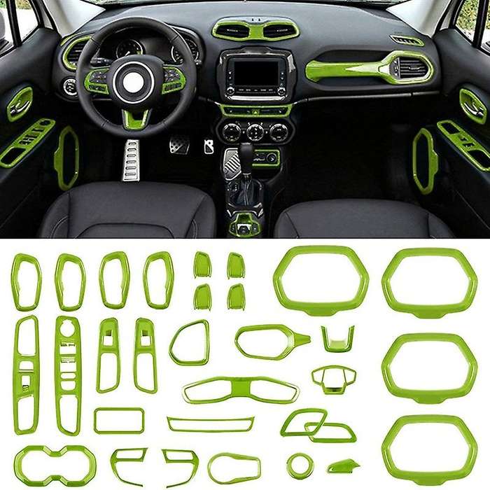 31Pcs Car Interior Accessories Decoration Set for 2015-2020 (Green)