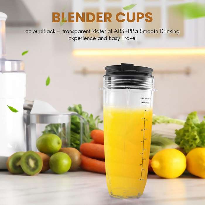 32-ounce Cup with Sealed Lid Ninja and Accessories for Auto-iq 1000w and Dual Blender