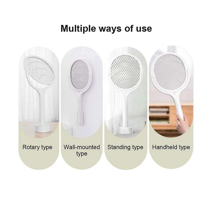 3500v 5in1 Mosquito Swatter Lamp Multicunctional Fly Swatter Angle Adjustable Electric Usb Rechargea
