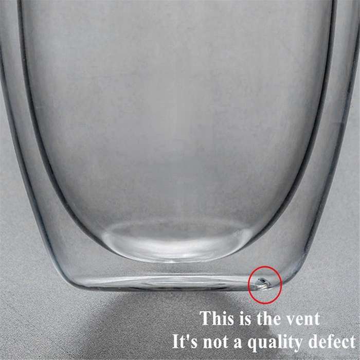 350ML Double Wall Glass Cup Transparent Handmade Heat Resistant Tea Drink Cup MINI Whisky Cup Coffee
