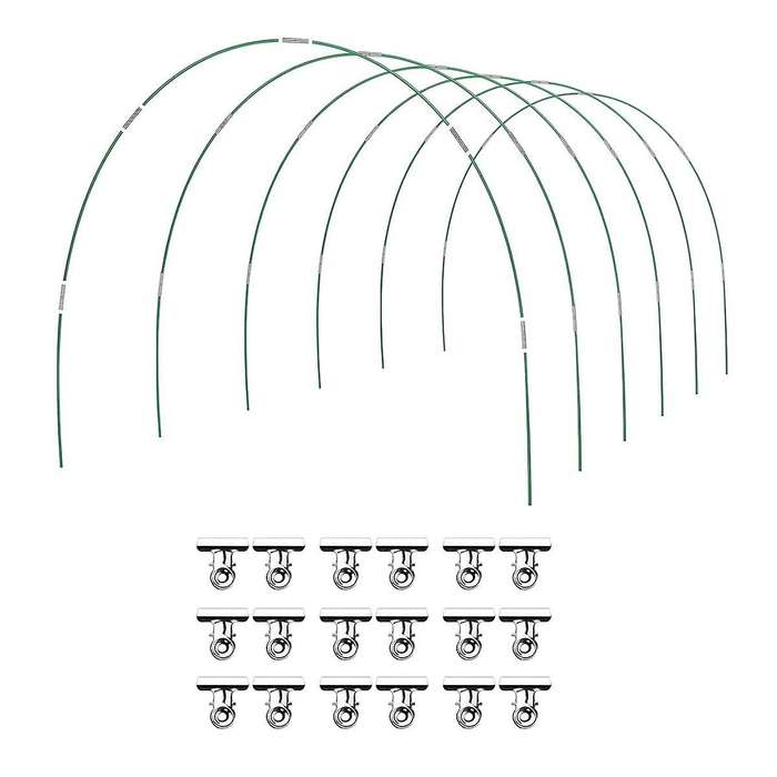 36 PCS Green House Hoops Grow Tunnel 6 Sets of 8.5 FT Long Garden Hoops Kit, Rust-Free Fiberglass R