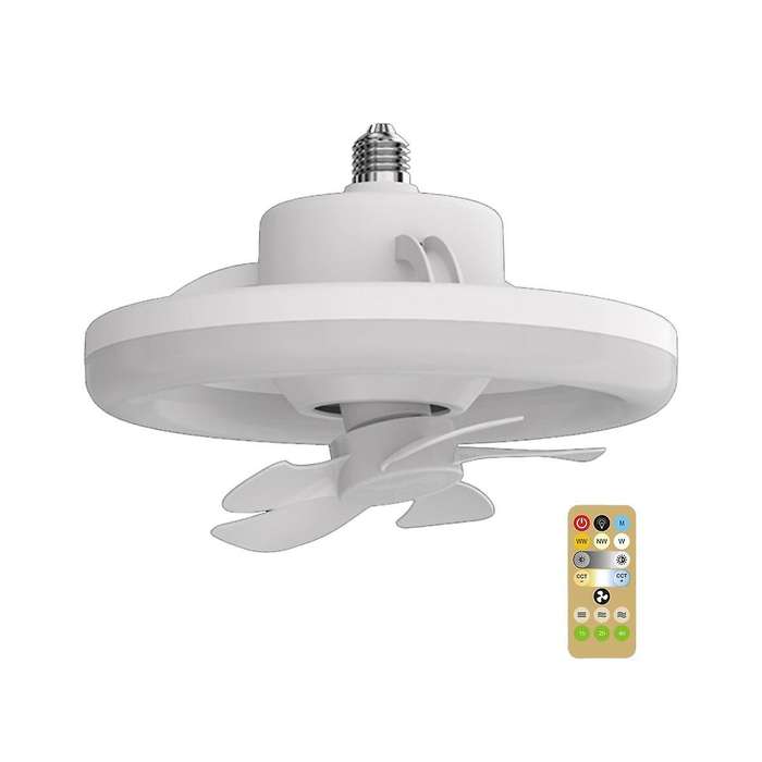 360  Rotating Ceiling Fan Light E27 Intelligent Fan with Remote Control Led Fan Light for Living R