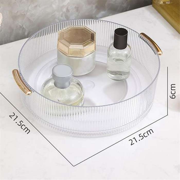 360 Rotating Makeup Organizer for Vanity,Revolving Perfume Skincare Organizers,Spinning Bathroom Org