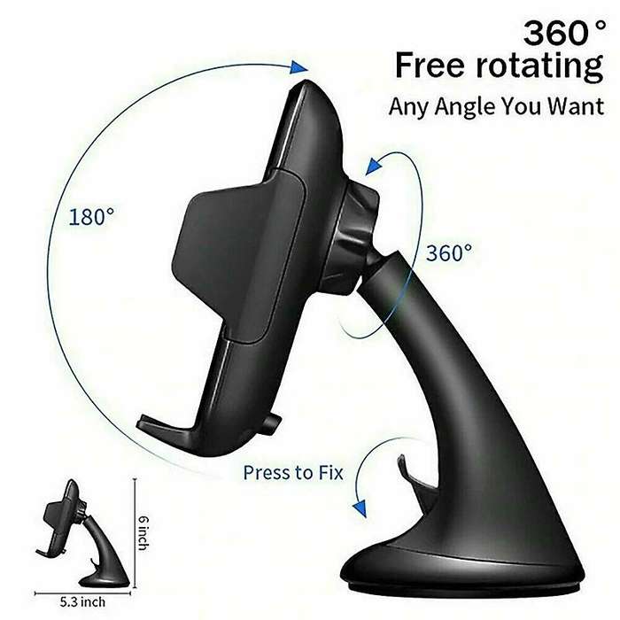 360 Rotatable Car Windscreen Suction Cup Mount Mobile Phone Holder Phone Stand Bracket for Car Inte