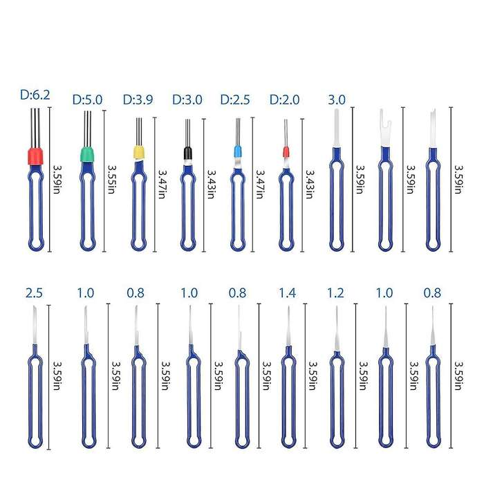 36PC Terminal Removal Tool Kit Pin Extractor Tool, Terminal Ejector Kit, Electrical Wire Connector P