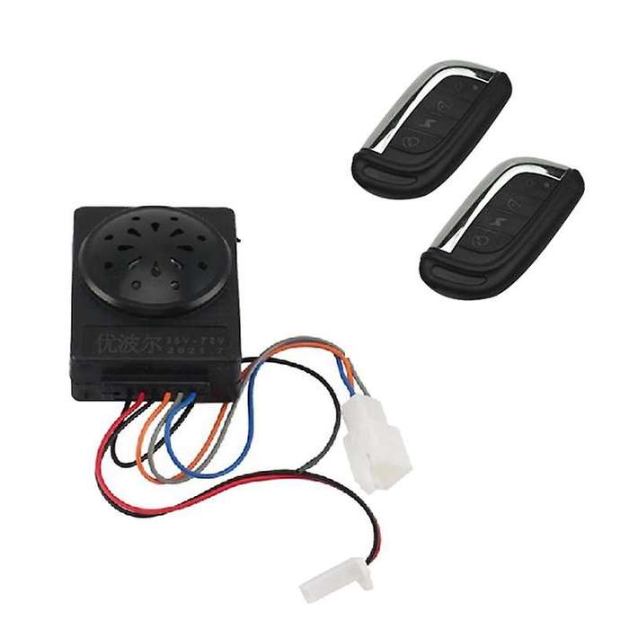 36V-72V Electric Scooter Alarm System Dual Remote Control Security Moped Alarm Accessories Waterproo