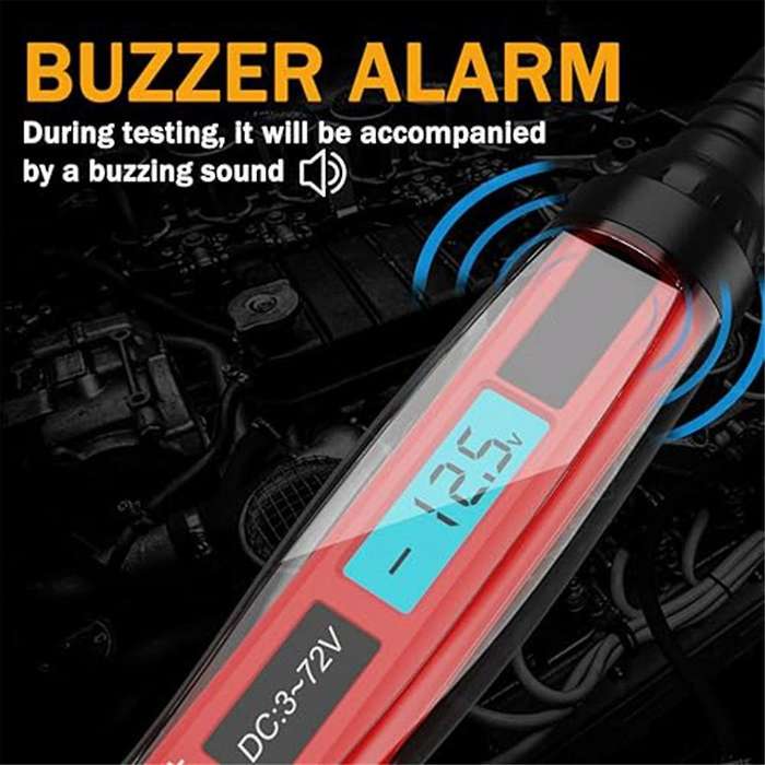 3-72V DC Car Test Light, LCD Digital Light Tester with Voltmeter, Fuse Voltage Tester Car
