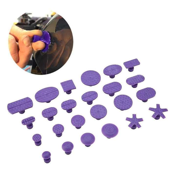 38cm 34Pcs Car Paint-Free Dent Repair Tool Kit Car Dent Puller Slide Hammer with T- Repair Tool