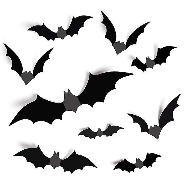 3D Black Bat Sticker Wall Decoration Halloween Party Decoration Indoor Outdoor Halloween Decoration