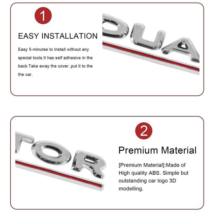 3d Dual Motor Car Rear Trunk Emblem Sticker Badge for 2017-2020, Decorative Sticker