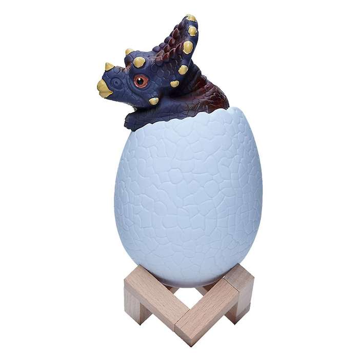 3d Night Light Triceratopses Egg Desk Lamp 3 Color Touch Cartoon Table Lamps Home Decor for Kid Birt