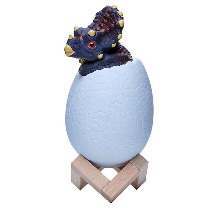 3d Night Light Triceratopses Egg Desk Lamp 3 Color Touch Cartoon Table Lamps Home Decor for Kid Birt