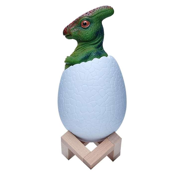 3d Night Light Parasaurolophus Egg Desk Lamp 3 Color Touch Cartoon Table Lamps Home Decor for Kid Bi
