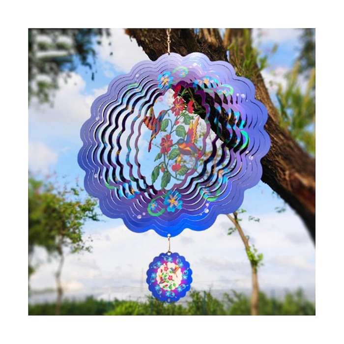 3d Rotating Wind Chime 12 Inch Wind Chime Outdoor Hanging Decoration